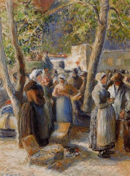  camille - der Markt in gisors 1887 Camille Pissarro